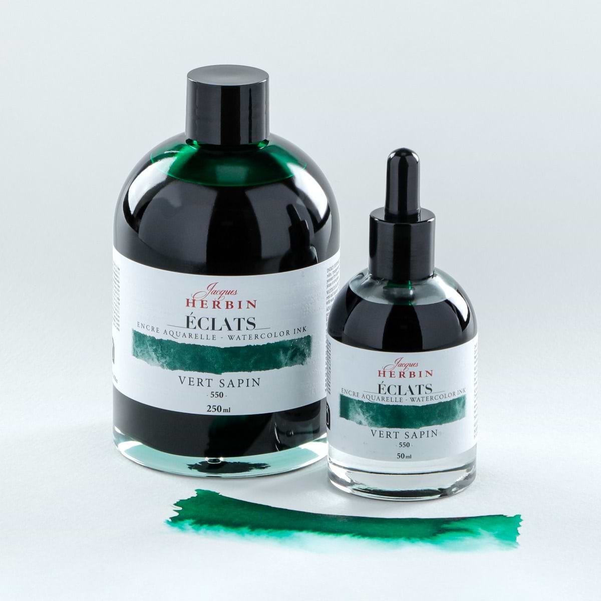 דיו לציור HERBINÉ ÉCLATS FINE ART INK-PINE GREEN 250ML