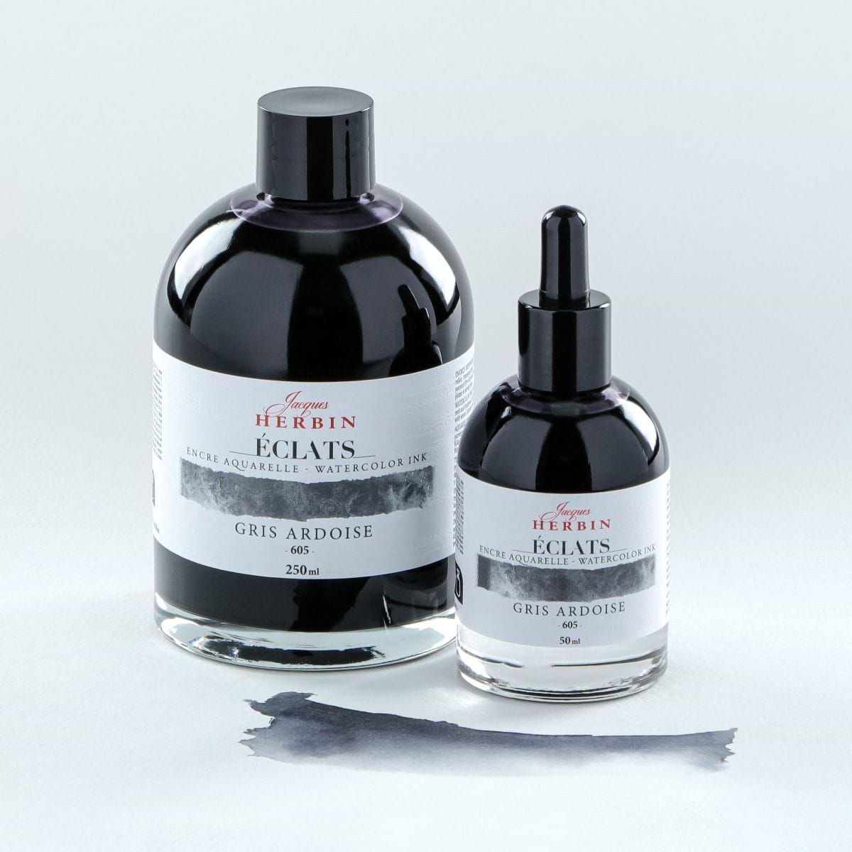 דיו לציור HERBINÉ ÉCLATS FINE ART INK-SLATE GREY 250ML