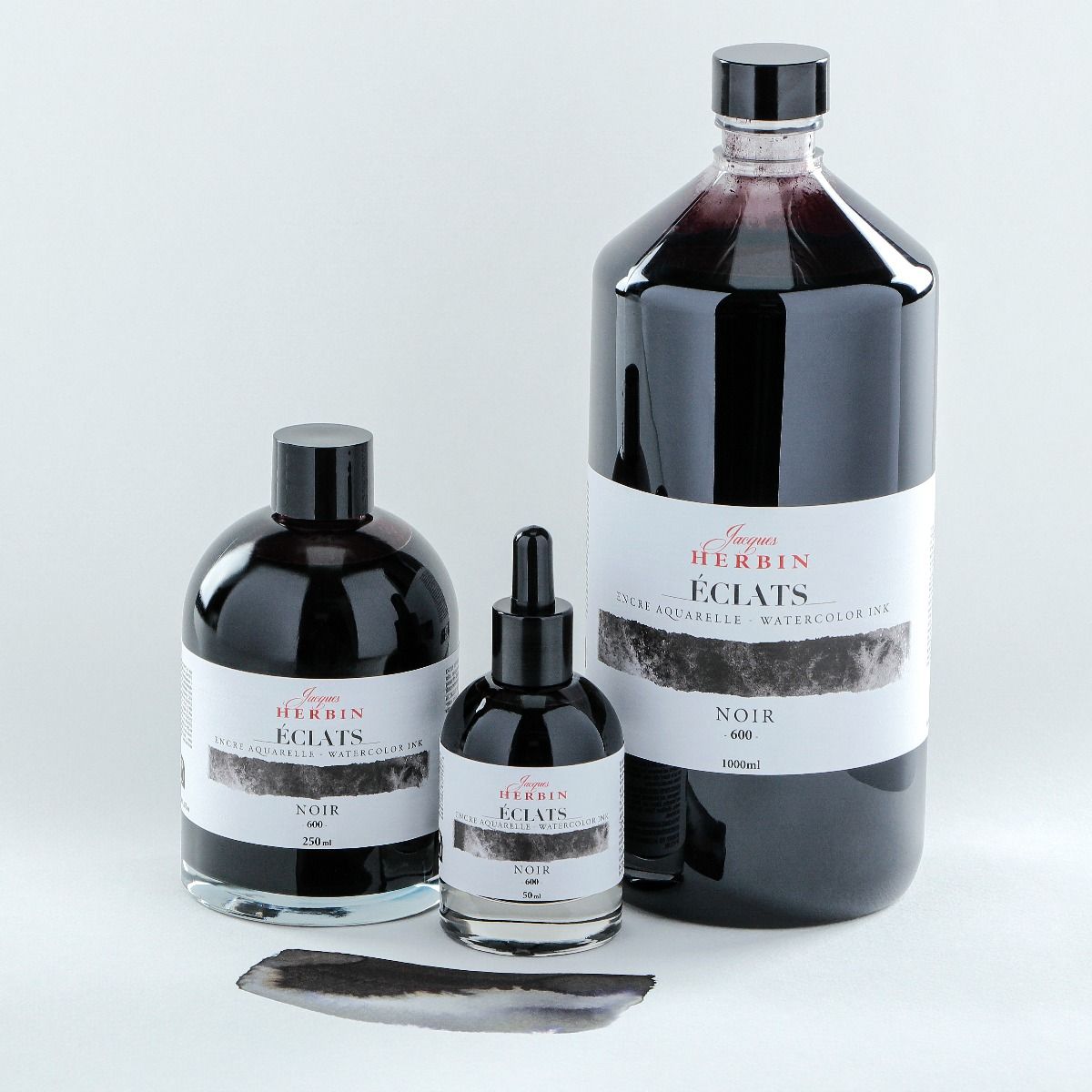 דיו לציור HERBINÉ ÉCLATS FINE ART INK- BLACK 250ML