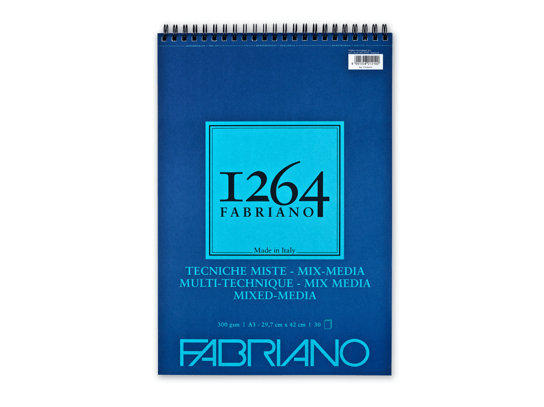 בלוק אקוורל ספירלה פבריאנו 1264 A3 MIX-MEDIA