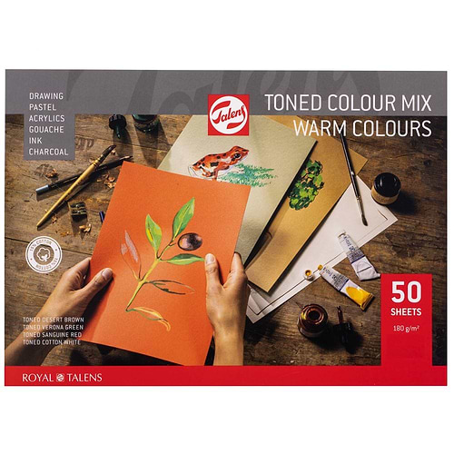 בלוק מיקס מדיה גוונים חמים A3 ROYAL TALENS TONED COLOUR MIX WARM COLOURS