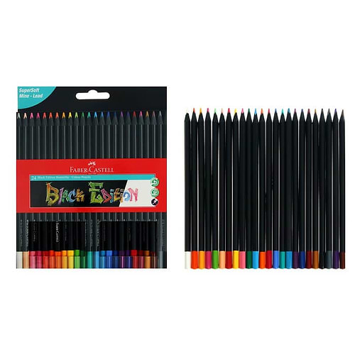 מארז 24 עפרונות BLACK EDITION FABER CASTELL