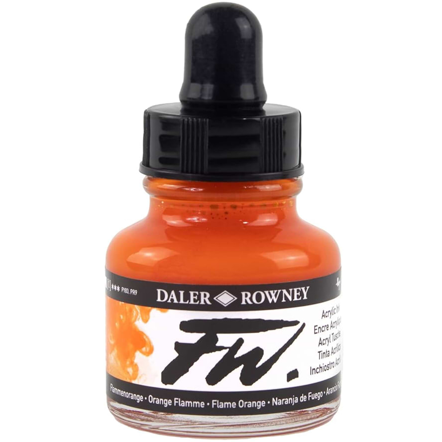 דיו אקרילי לציור fw דאלר ראוני Daler Rowney acrylic ink