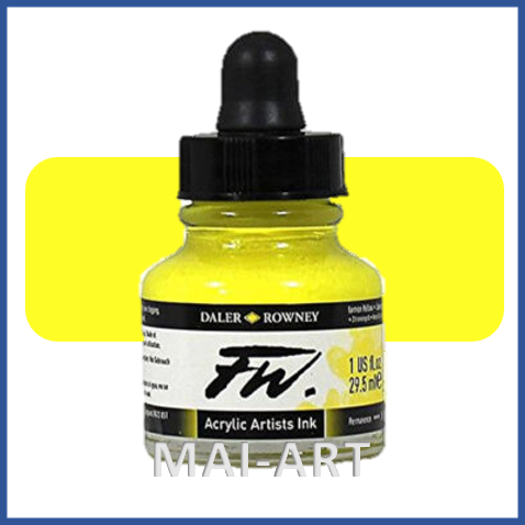  דיו אקרילי FW Lemon Yellow 651