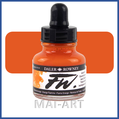  דיו אקרילי FW Flame Orange 687