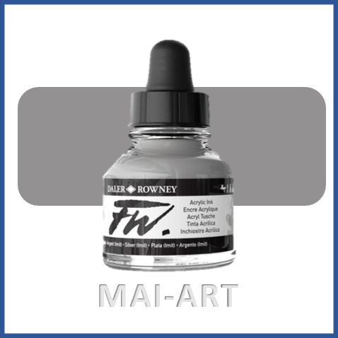  דיו אקרילי FW Silver Imit 702