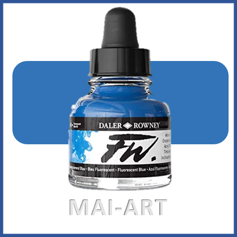  דיו אקרילי FW Fluorescent Blue 100