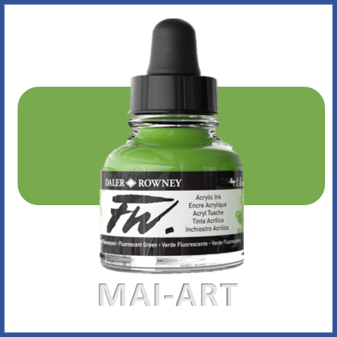  דיו אקרילי FW Fluorescent Green 349