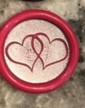 חותמת שעווה דגם זוג לבבות  2Hearts H020