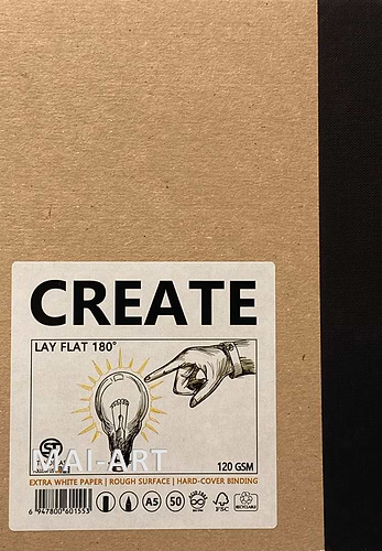 בלוק רישום 120ג'ר 180 מעלות CREATE A5