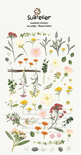 מדבקות עיצוב 1089 FLOWER LETTER