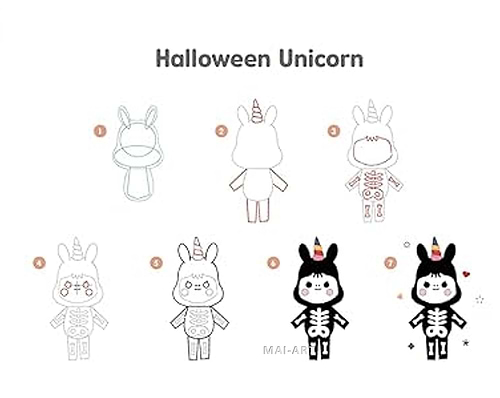 ספר לימוד ציור 365 DAYS OF UNICORNS