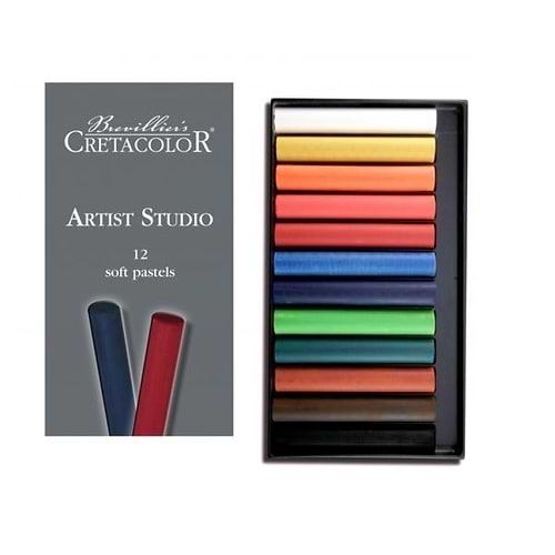 מארז 12 פסטל רך קרטה קולור CRETACOLOR STUDIO