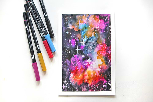 Dual Brush Pen Art Markers, GALAXY, 10-Pack