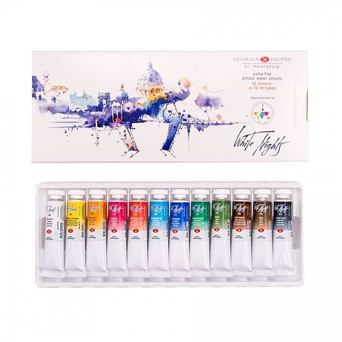  St Petersburg Watercolours white night 12set TUBE