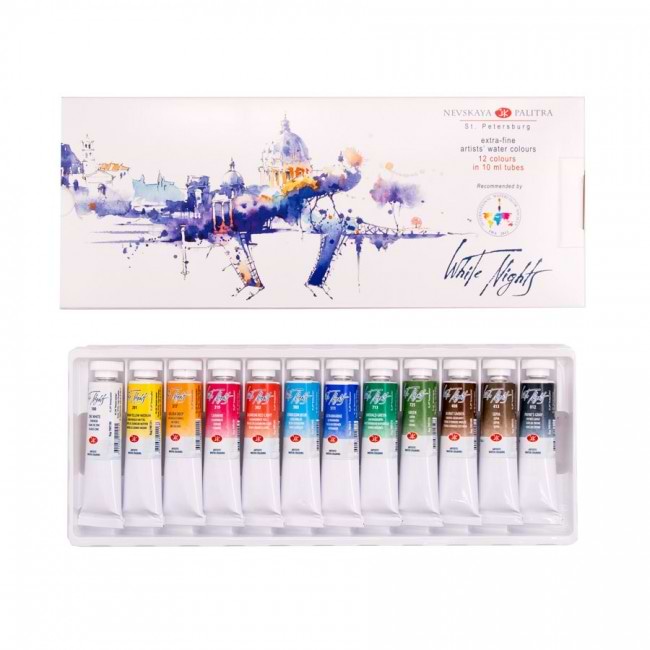  St Petersburg Watercolours white night 12set TUBE