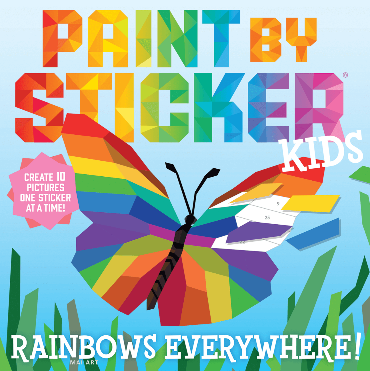 חוברת עבודה PAINT BY STICKER KIDS RAINBOWS EVERYWHERE