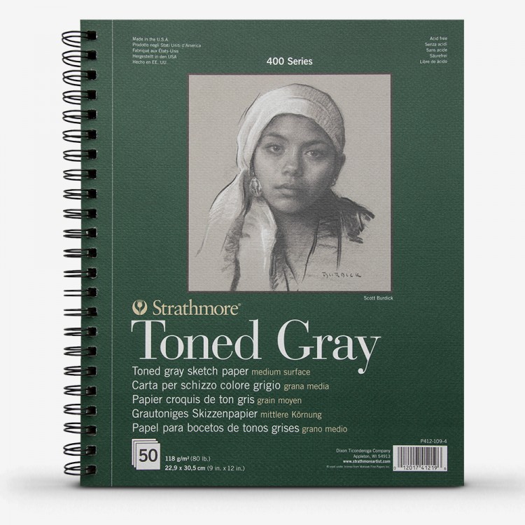בלוק רישום ס.400 סטרטמור TONED GRAY 22.9/30.5 ספירלה צד