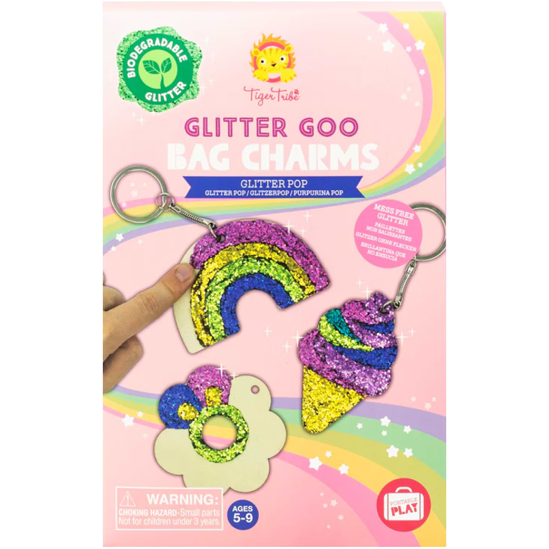 ערכת תגיות מנצנצות - GLITTER GOO BAG CHARMS GLITTER POP