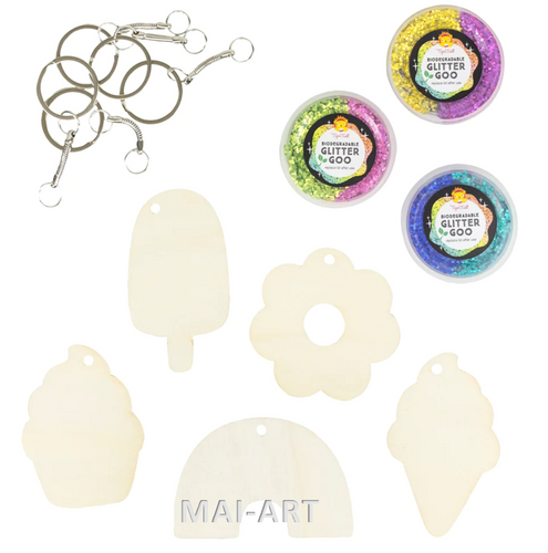 ערכת תגיות מנצנצות - GLITTER GOO BAG CHARMS GLITTER POP