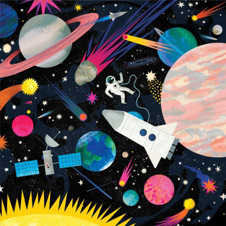 פאזל 500 חלקים חלל - זוהר בחושך SPACE ILLUMINATED