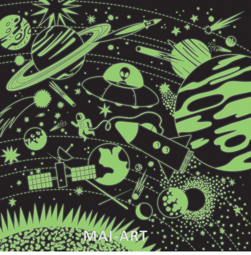 פאזל 500 חלקים חלל - זוהר בחושך SPACE ILLUMINATED