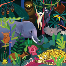 פאזל 500 חלקים ג'ונגל - זוהר בחושך JUNGLE ILLUMINATED
