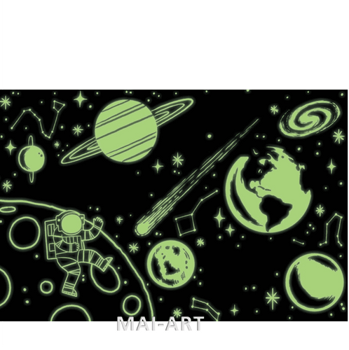 פאזל 100 חלקים חלל- זוהר בחושך GLOW IN THE DARKOUTER SPACE