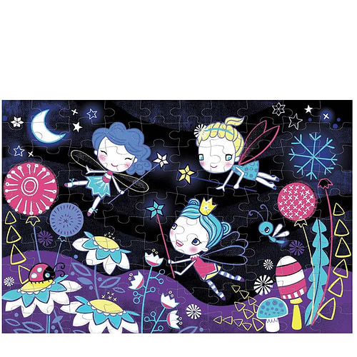 פאזל 100 חלקים פיות- זוהר בחושך GLOW IN THE DARK FAIRIES