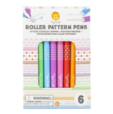 סט טושי חותמות 6 ROLLER PATTERN PENS