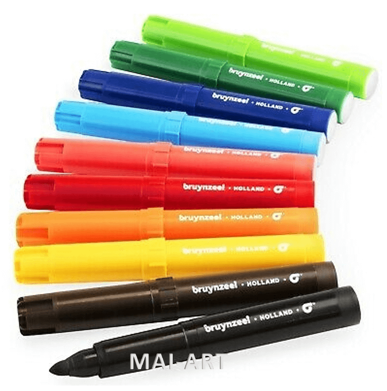 סט טושים 10 ברינזל - 10 BIG POINT FELT TIPS
