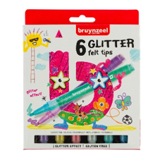 מארז 6 טושים עם נצנצים GLITTER FELT TIPS