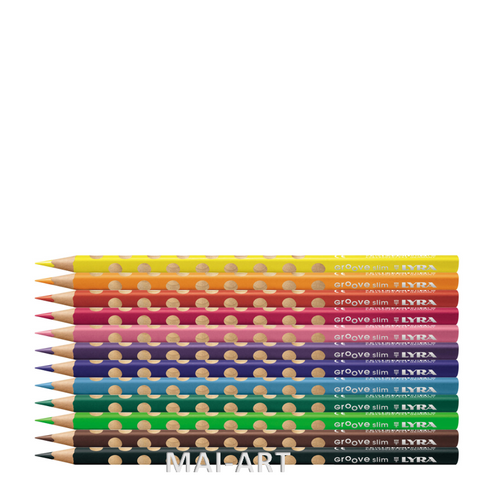 מארז 12 עפרונות GROOVE SLIM