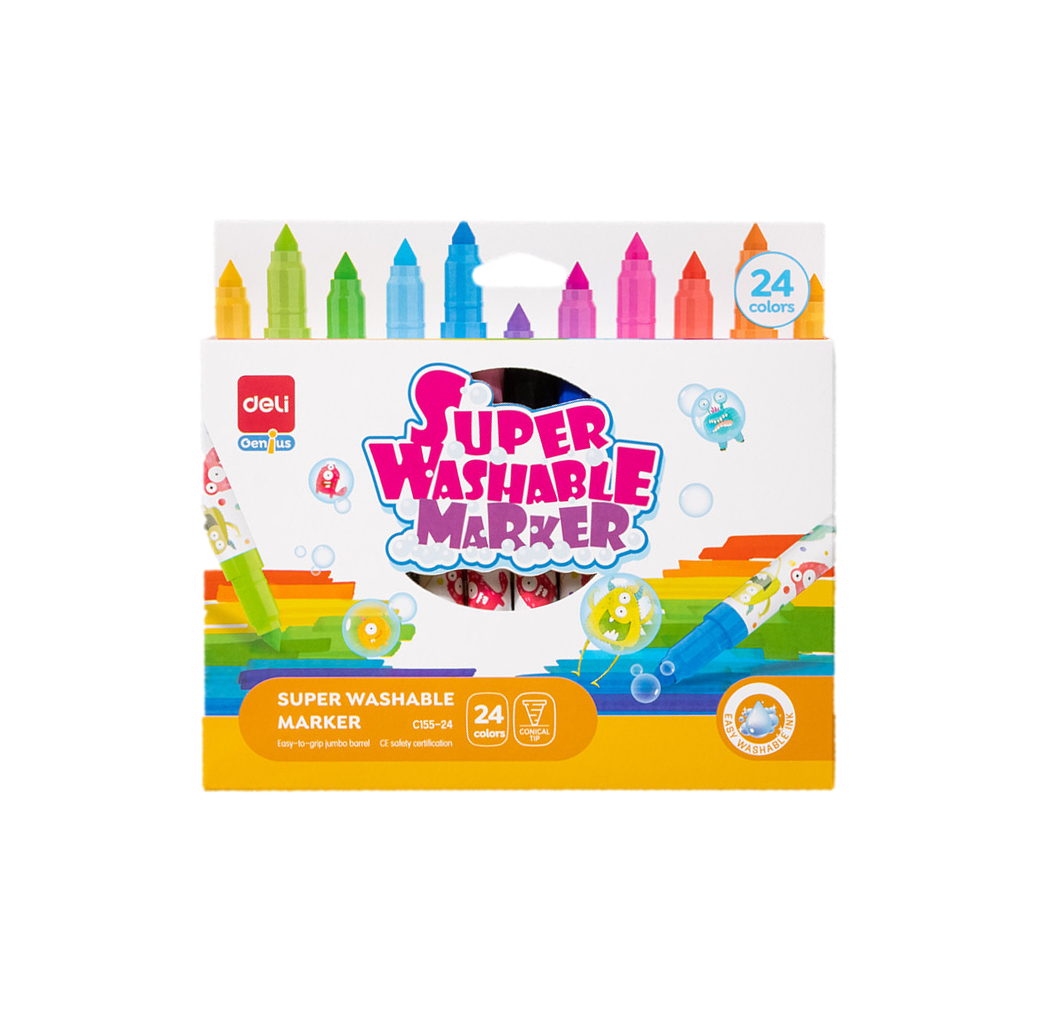 סט טושים 24 סופר רחיצים - SUPER WASHABLE