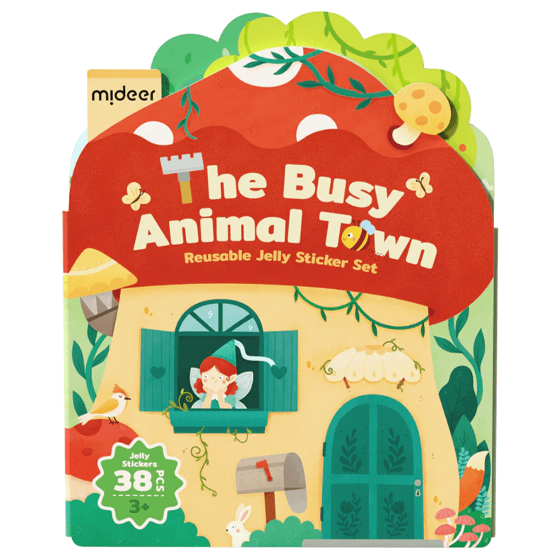 ערכת הדבקה THE BUSY ANIMAL TOWN