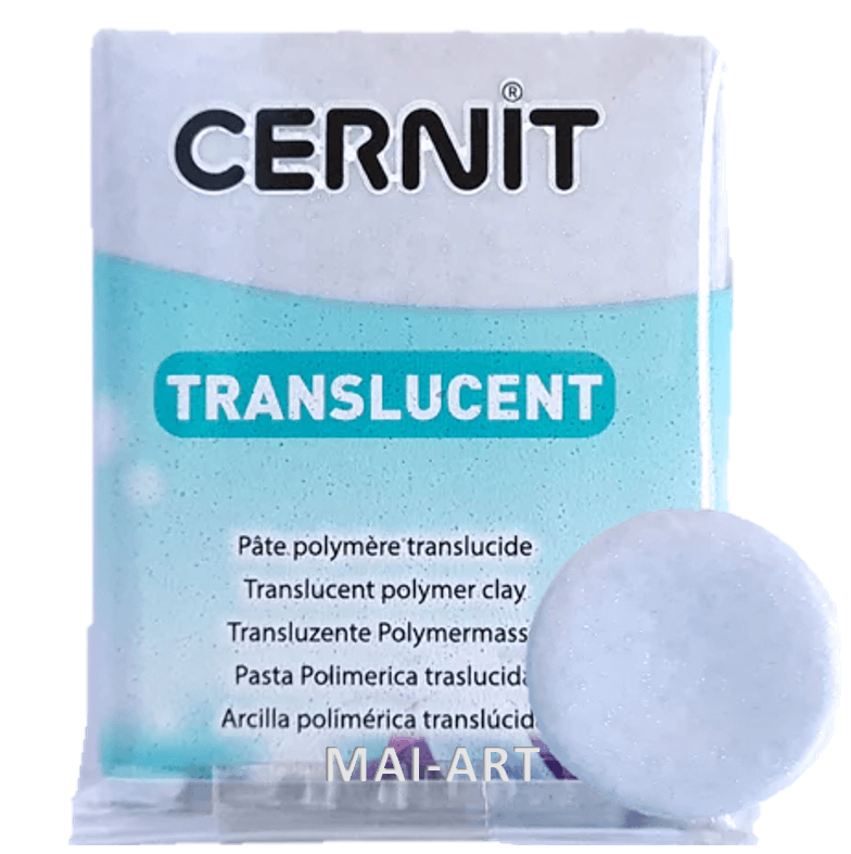 חימר פולימרי סרניט 56גר' GLITTER SILVER 080 - TRANSLUCENT