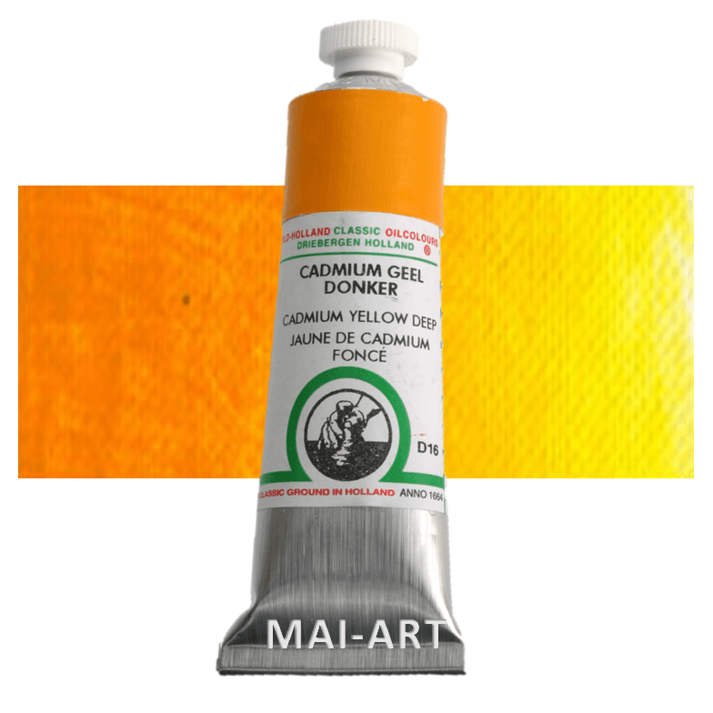 צבע שמן אולד הולנד 40 מל Cadmium Yellow Deep סדרה D16