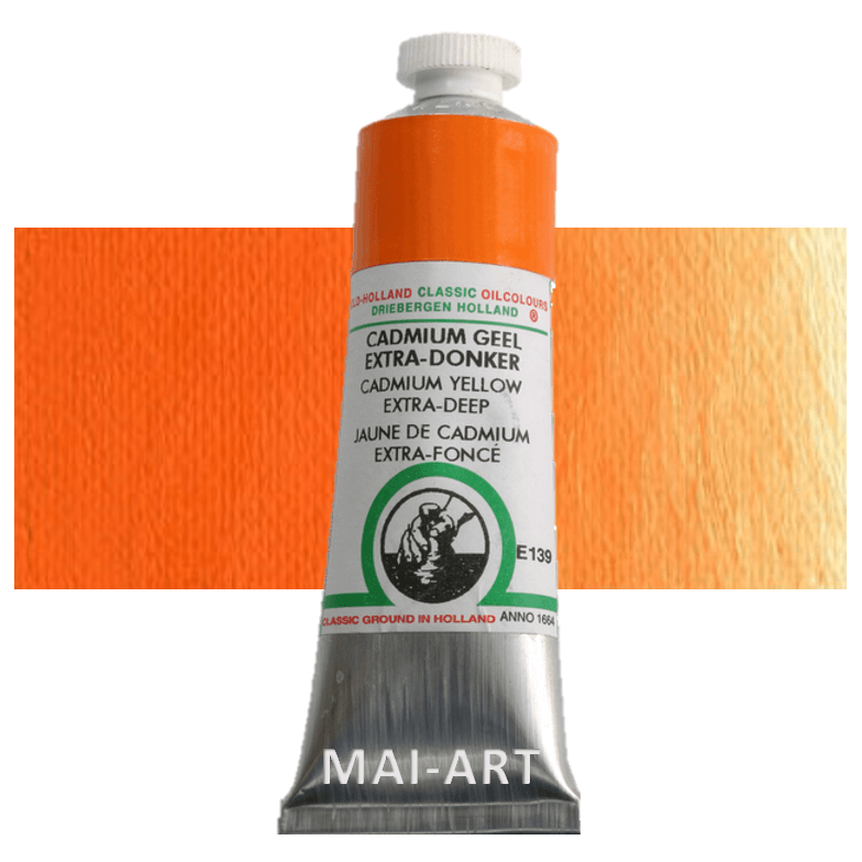 צבע שמן אולד הולנד 40 מל Cadmium-Yellow Extra Deep סדרה E139