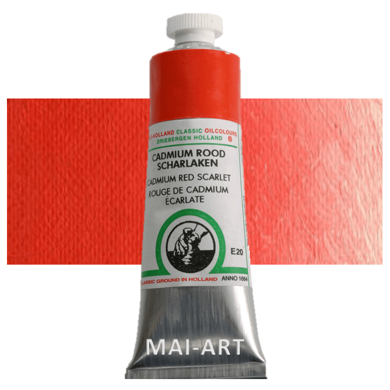 צבע שמן אולד הולנד 40 מל Cadmium Red Scarlet סדרה E20