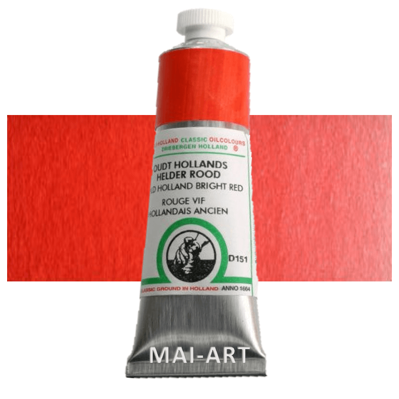 צבע שמן אולד הולנד 40 מל Old Holland Bright Red סדרה D151