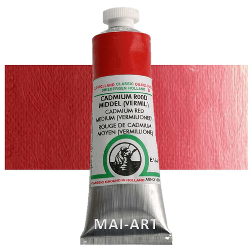 צבע שמן אולד הולנד 40 מל Cadmium Red Medium (Vermilioned) סדרה E154