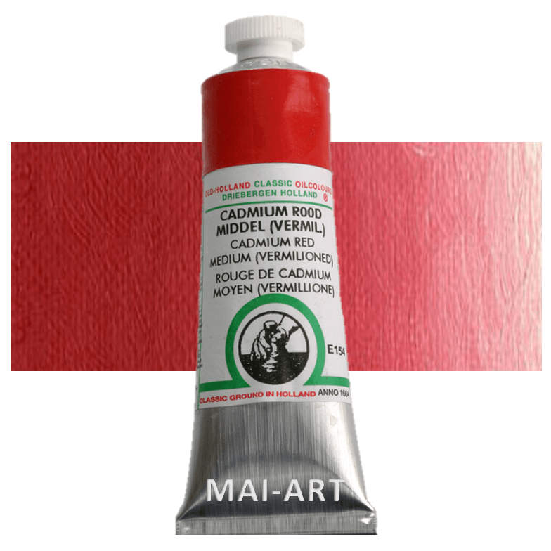צבע שמן אולד הולנד 40 מל Cadmium Red Medium (Vermilioned) סדרה E154