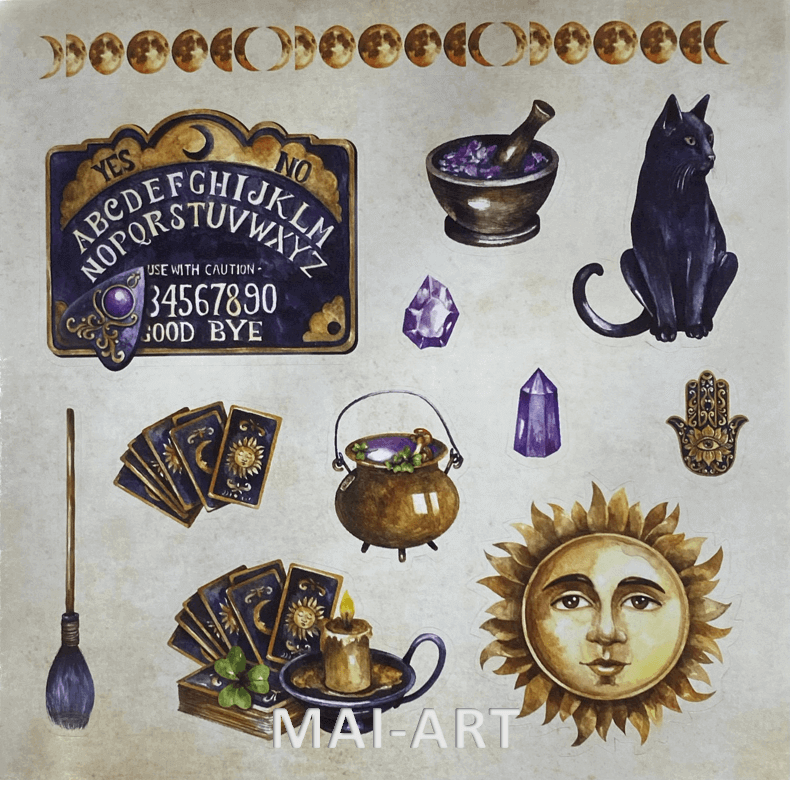 חוברת מדבקות MYSTICAL EPHEMERA
