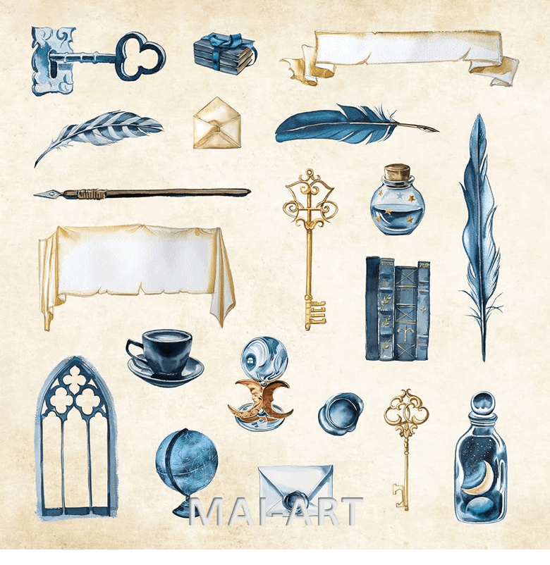 חוברת מדבקות MYSTICAL EPHEMERA