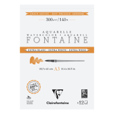 בלוק לצבעי מים 100 אחוז כותנה כבישה חמה 300גרם FONTAINE 29.7/42