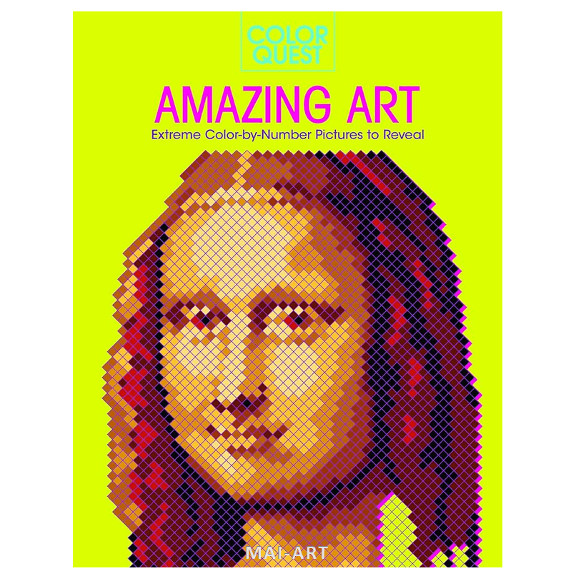 חוברת צביעה בפיקסלים COLOUR QUEST amazing art