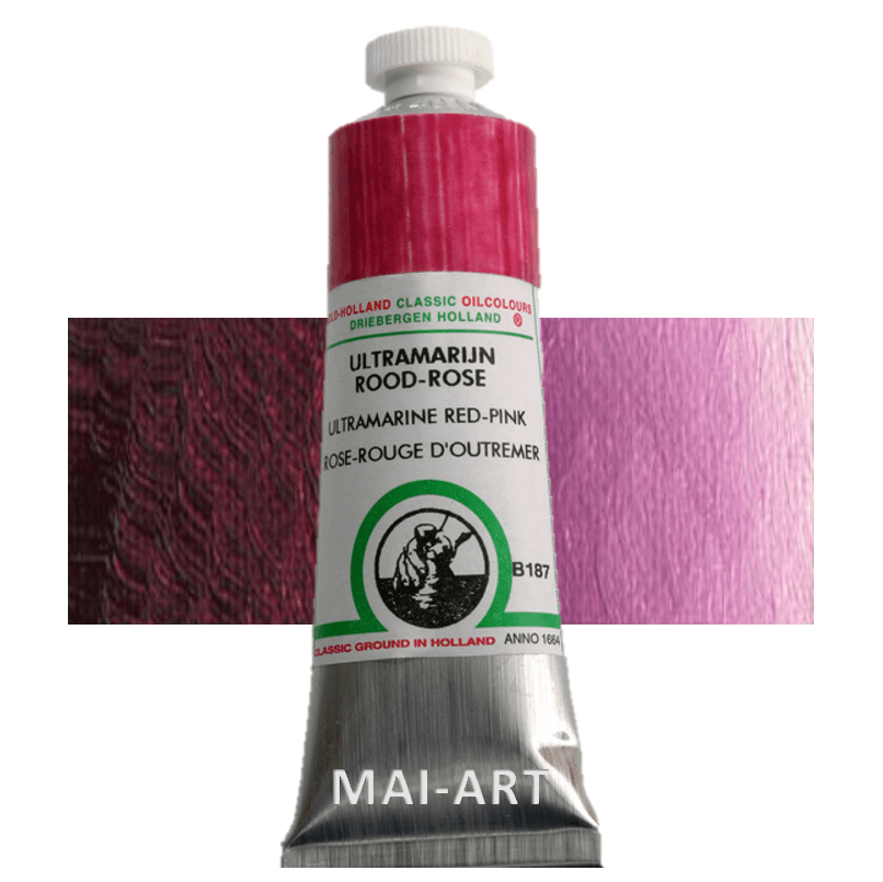 צבע שמן אולד הולנד 40מ"ל  Ultramarine Red Pink סדרה B187 