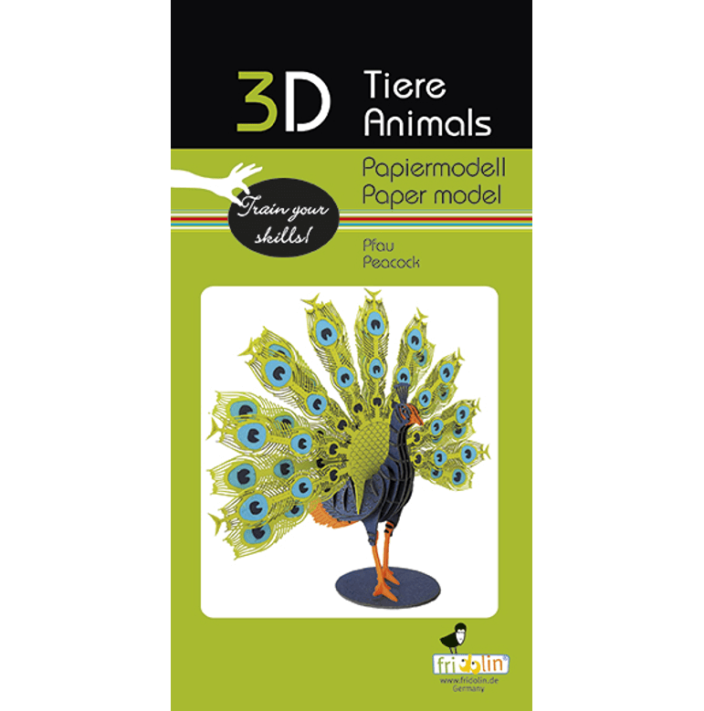 ערכת הרכבה מנייר טווס 3D