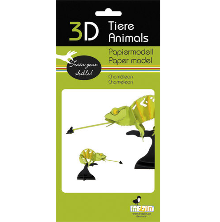 ערכת הרכבה מנייר  זיקית 3D