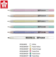 סט 6 עטי ג'לי רול  Assorted set MOONLIGHT פסטל סקורה